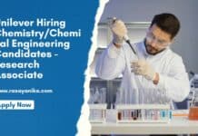 Unilever Hiring Chemistry/Chemical Engineering Candidates - Research Associate