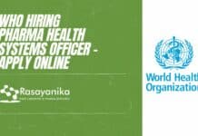 WHO Hiring Pharma Health Systems Officer - Apply Online