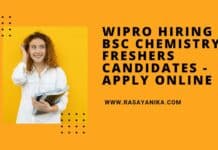 Wipro Hiring BSc Chemistry Freshers Candidates - Apply Online