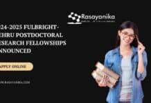 2024-2025 Fulbright-Nehru Postdoctoral Research Fellowships Announced