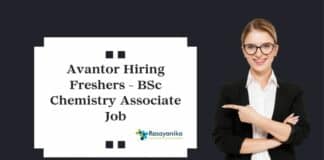 Avantor Hiring Freshers - BSc Chemistry Associate Job