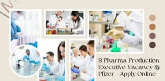 B Pharma Production Executive Vacancy @ Pfizer - Apply Online