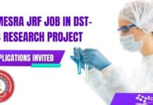 BIT Mesra JRF Job New