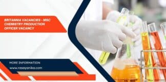 Britannia Vacancies - MSc Chemistry Production Officer Vacancy