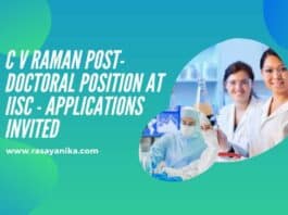 C V Raman Post-Doctoral Position at IISc - Applications Invited