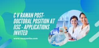 C V Raman Post-Doctoral Position at IISc - Applications Invited