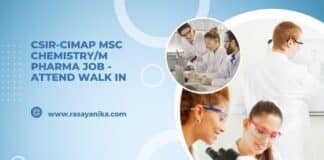 CSIR-CIMAP MSc Chemistry/M Pharma Job - Attend Walk in