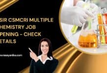 CSIR CSMCRI Multiple Chemistry Job Opening - Check Details