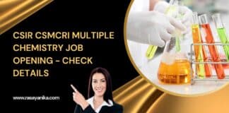 CSIR CSMCRI Multiple Chemistry Job Opening - Check Details