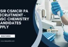 CSIR CSMCRI PA Recruitment - MSc Chemistry Candidates Apply