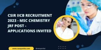 CSIR IICB Recruitment 2023 - MSc Chemistry JRF Post - Applications Invited