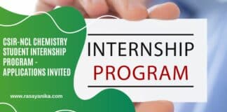 CSIR-NCL Chemistry Student Internship Program - Applications Invited