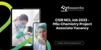 CSIR NCL Job 2023 - MSc Chemistry Project Associate Vacancy