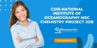 CSIR-National Institute of Oceanography MSc Chemistry Project Job