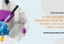 CSTEP Freshers Chemistry Research Intern Vacancy - Apply Online