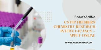 CSTEP Freshers Chemistry Research Intern Vacancy - Apply Online