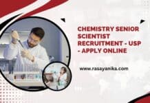 Chemistry Senior Scientist Recruitment - USP - Apply Online