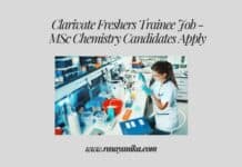 Clarivate Freshers Trainee Job - MSc Chemistry Candidates Apply