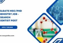 Colgate MSc/PhD Chemistry Job - Research Scientist Post