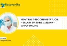 Govt FACT BSc Chemistry Job - Salary up t0 Rs 1.15Lakh - Apply Online