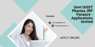 Govt IASST Pharma JRF Vacancy - Applications Invited