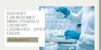 Indi Swift Laboratories Hiring Pharma & Chemistry Candidates - Apply Online