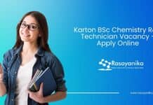 Karton BSc Chemistry R&D Technician Vacancy - Apply Online