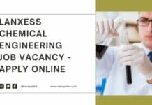 Lanxess Chemical Engineering Job Vacancy - Apply Online