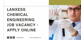 Lanxess Chemical Engineering Job Vacancy - Apply Online
