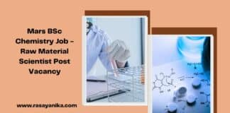 Mars BSc Chemistry Job - Raw Material Scientist Post Vacancy