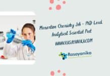 Momentive Chemistry Job - PhD Lead Analytical Scientist Post