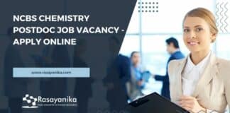 NCBS Chemistry PostDoc Job Vacancy - Apply Online