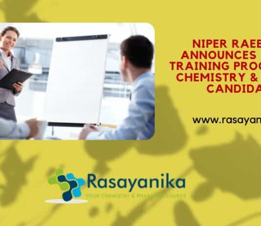 NIPER Raebareli Announces Summer Training Program For Chemistry & Pharma Candidates