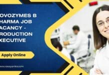 Novozymes B Pharma Job Vacancy - Production Executive