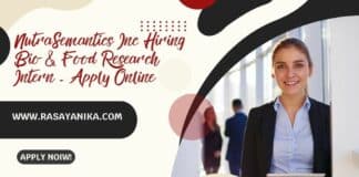 NutraSemantics Inc Hiring Bio & Food Research Intern - Apply Online