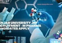 Panjab University JRF Recruitment - M Pharma Candidates Apply