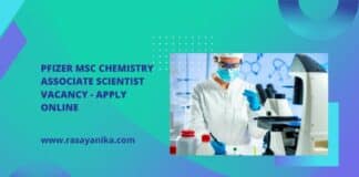 Pfizer MSc Chemistry Associate Scientist Vacancy - Apply Online