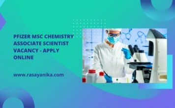 Pfizer MSc Chemistry Associate Scientist Vacancy – Apply Online Pfizer MSc Chemistry Associate Scientist Vacancy - Apply Online
