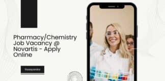Pharmacy/Chemistry Job Vacancy @ Novartis - Apply Online