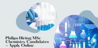Philips Hiring MSc Chemistry Candidates - Apply Online