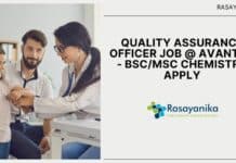 Quality Assurance Officer Job @ Avantor - BSc/MSc Chemistry Apply