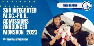 SNU Integrated M.Sc.-Ph.D. Admissions Announced Monsoon Session 2023