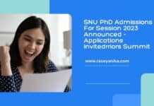 SNU PhD Admissions For Session 2023 Announced - Applications Invited