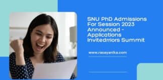 SNU PhD Admissions For Session 2023 Announced - Applications Invited