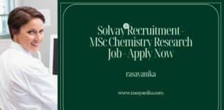 Solvay Recruitment - MSc Chemistry Research Job - Apply Now