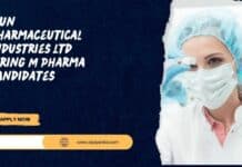  Sun Pharmaceutical Industries Ltd Hiring M Pharma Candidates