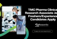 TMC Pharma Clinical Research Associate Job - Freshers/Experience Candidates Apply