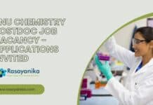 SNU Chemistry PostDoc Job Vacancy - Applications Invited