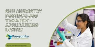 SNU Chemistry PostDoc Job Vacancy - Applications Invited