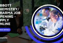 Abbott Chemistry/Pharma Job Opening - Apply Online